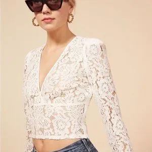 Reformation/Blanca ロンパース Reformation Clarissa Silk Top | Saks Fifth Avenue